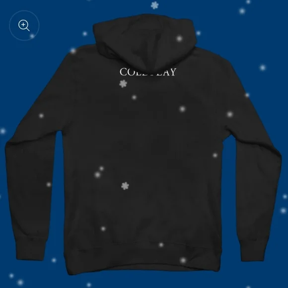 NWOT Unisex Coldplay Music Of The Spheres Black Hoodie - Picture 5 of 6